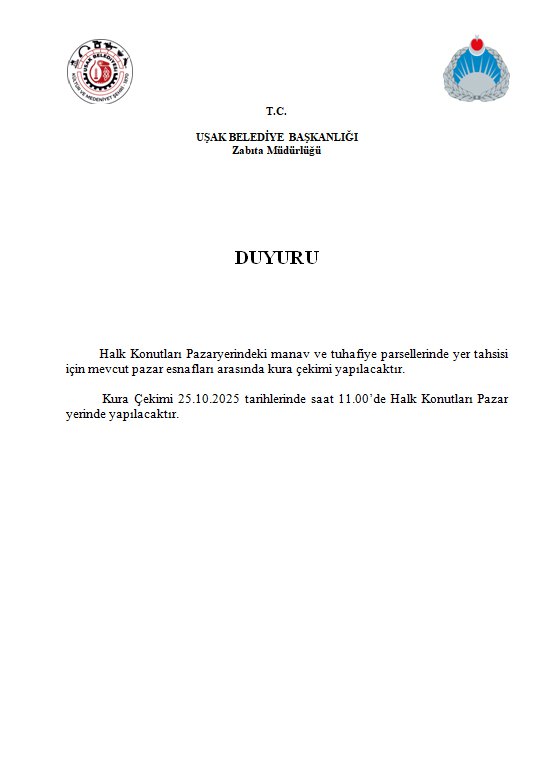 Cumhuriyet Mahallesi Halk Konutları Pazaryeri Kura Çekimi Tarihi Duyurusu