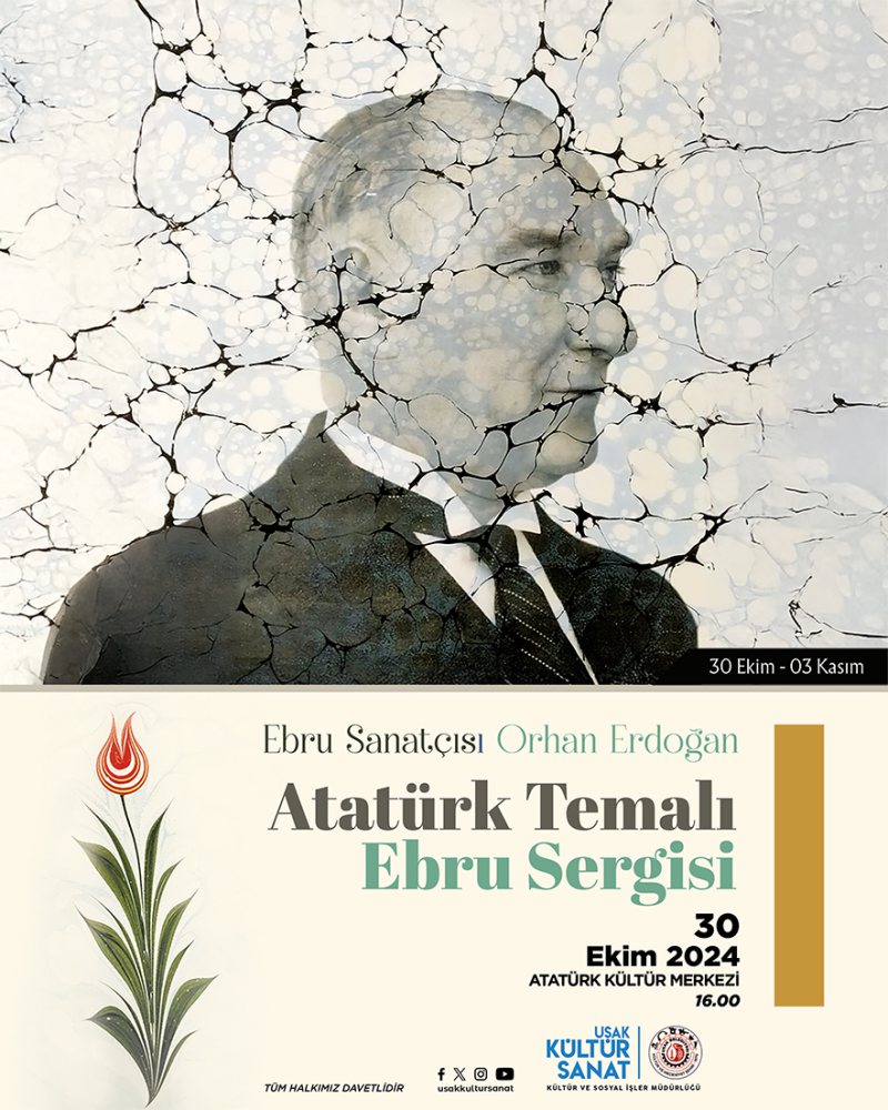 Atatürk Temalı Ebru Sergisi