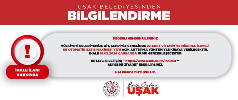 22 ADET VİTAMİN VE MİNERAL İLAVELİ SU OTOMATİK SATIŞ MAKİNESİ YERİ İHALESİ