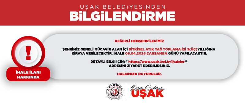 BİTKİSEL ATIK YAĞ TOPLAMA İŞİ İHALESİ