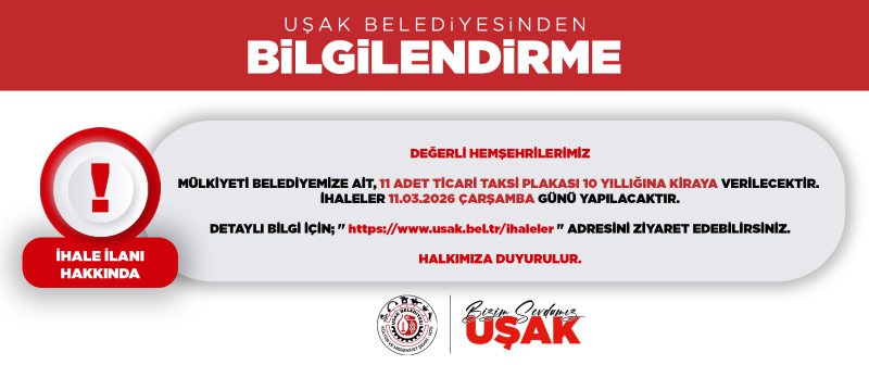 11 ADET TİCARİ TAKSİ PLAKASI İHALE İLANI