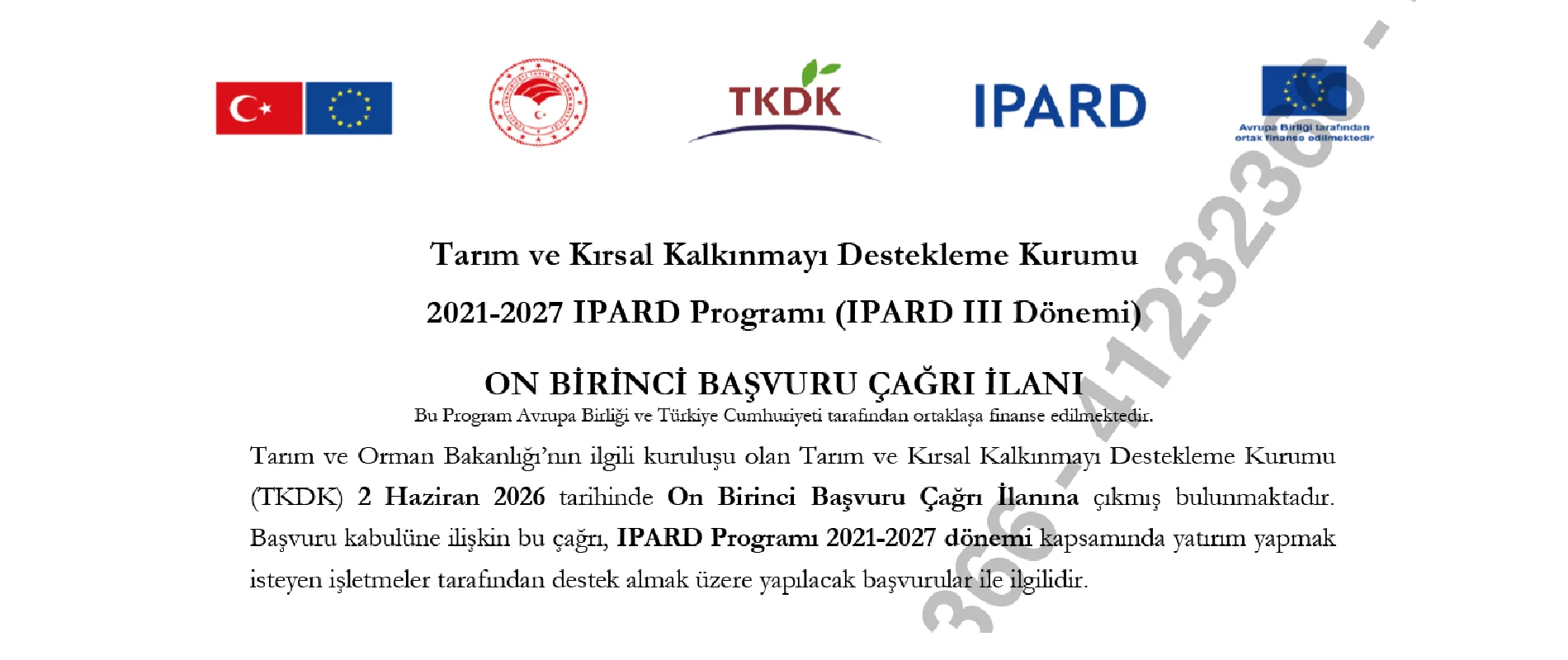 Tkdk 2021-2027 Ipard Programı (ıpard Iıı Dönemi) Uşak Belediyesi