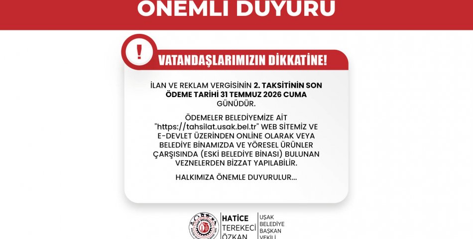 Son Ödeme Tarihi 31 Temmuz 2026 Cuma